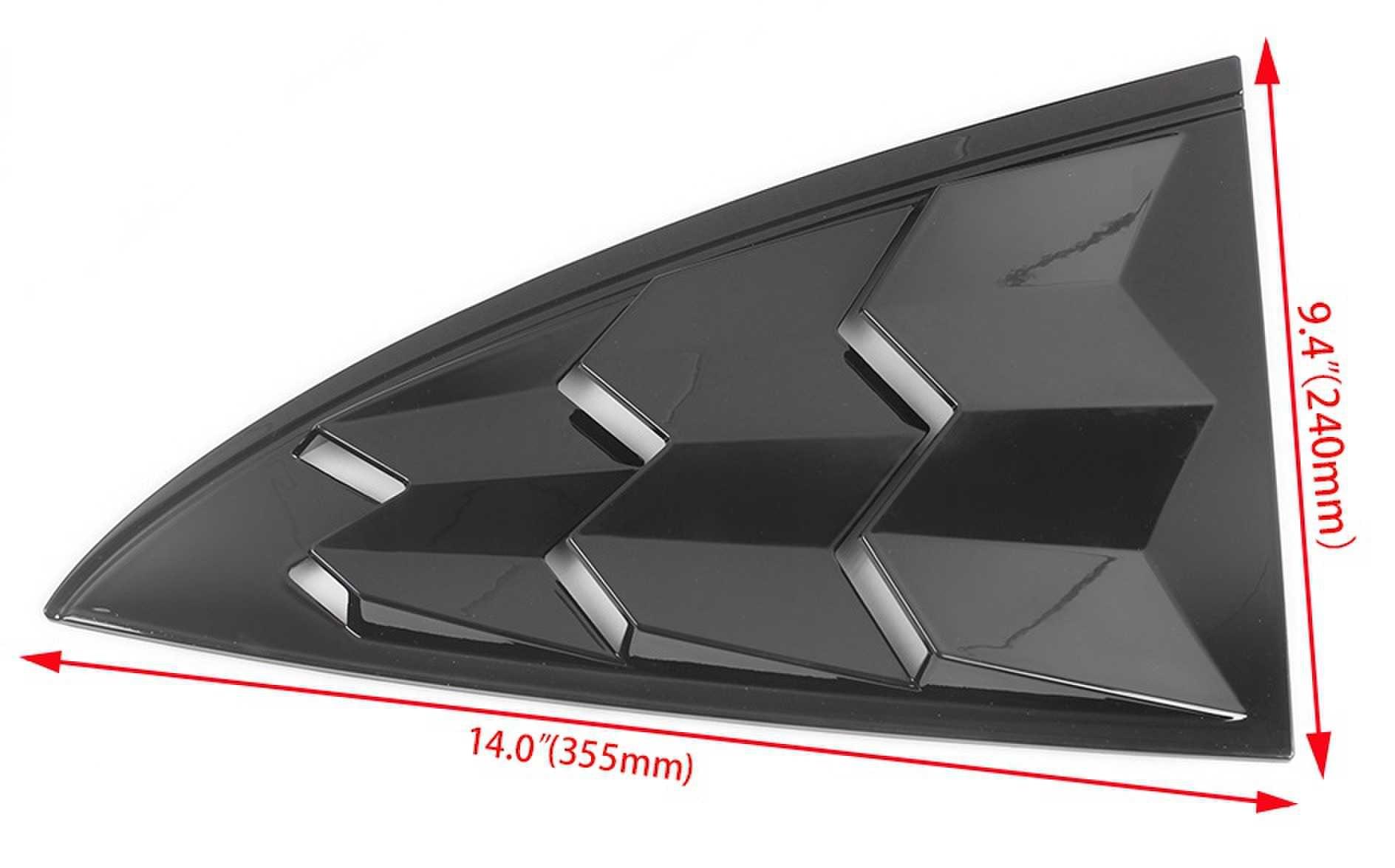 RASTP Carbon Fiber Side Window Louvers Cover Vent Cover 2Pcs for Model 3 2017-2021 - RASTP