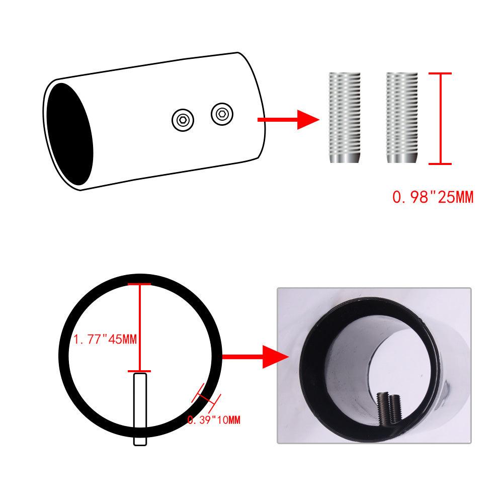 RASTP Universal Stainless Steel Exhaust Muffler Tip Pipe Modified - RASTP