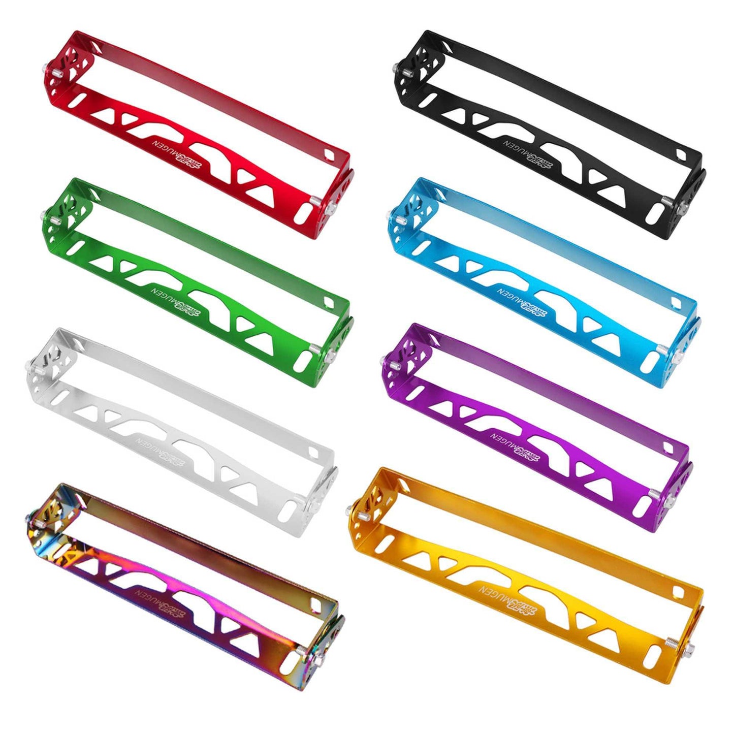 RASTP Universal Aluminum License Plate Frame Power Racing License Plate Frames Tag Holder Colorful Car Styling - RASTP