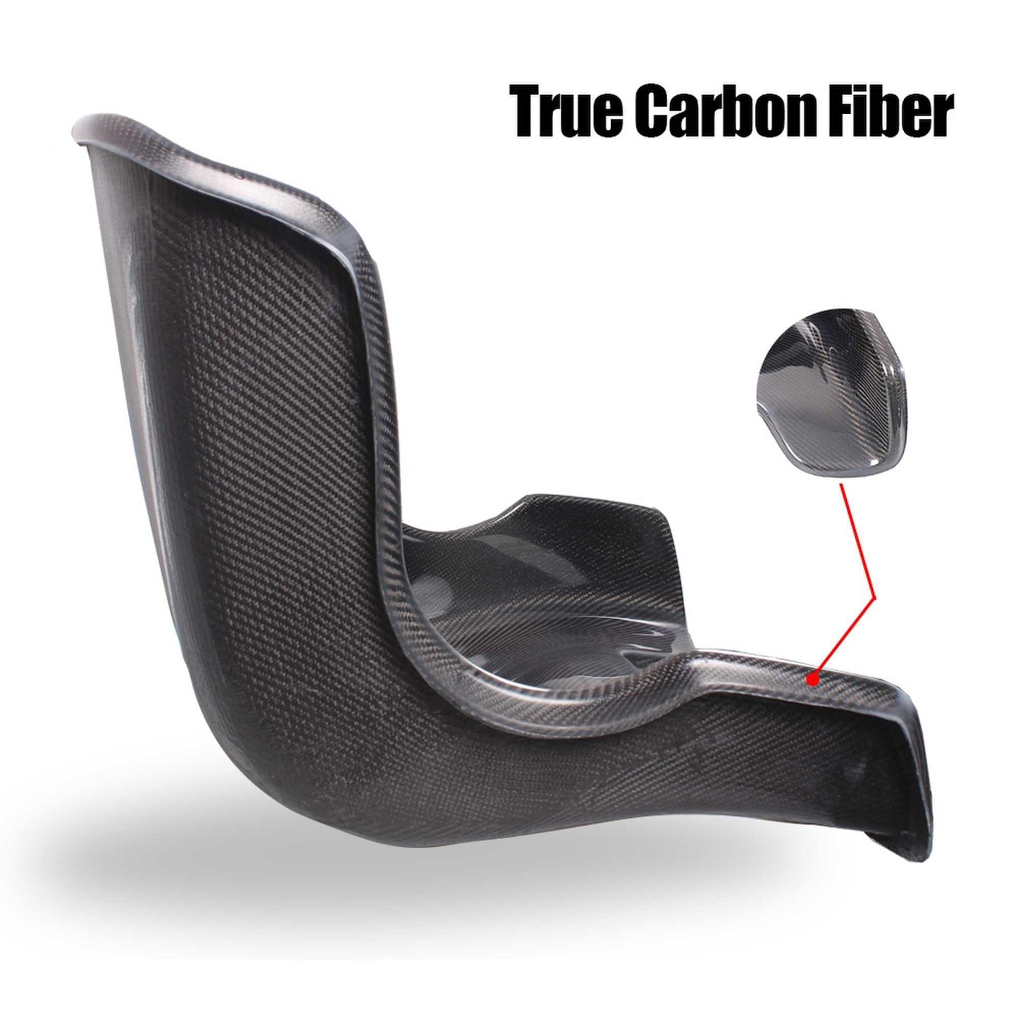 RASTP Universal Kart Seat Real Carbon Fiber Racing Seat Adult Child Seat - RASTP