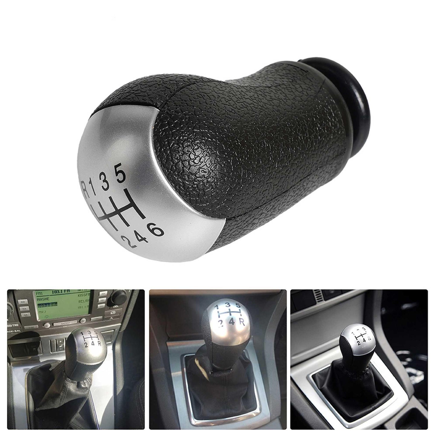 RASTP 5/6 Speed Manual Gear Shift Knob Gear Stick Head Shifter Lever Handle for Ford Focus C-Max Mustang Mondeo MK2 - RASTP