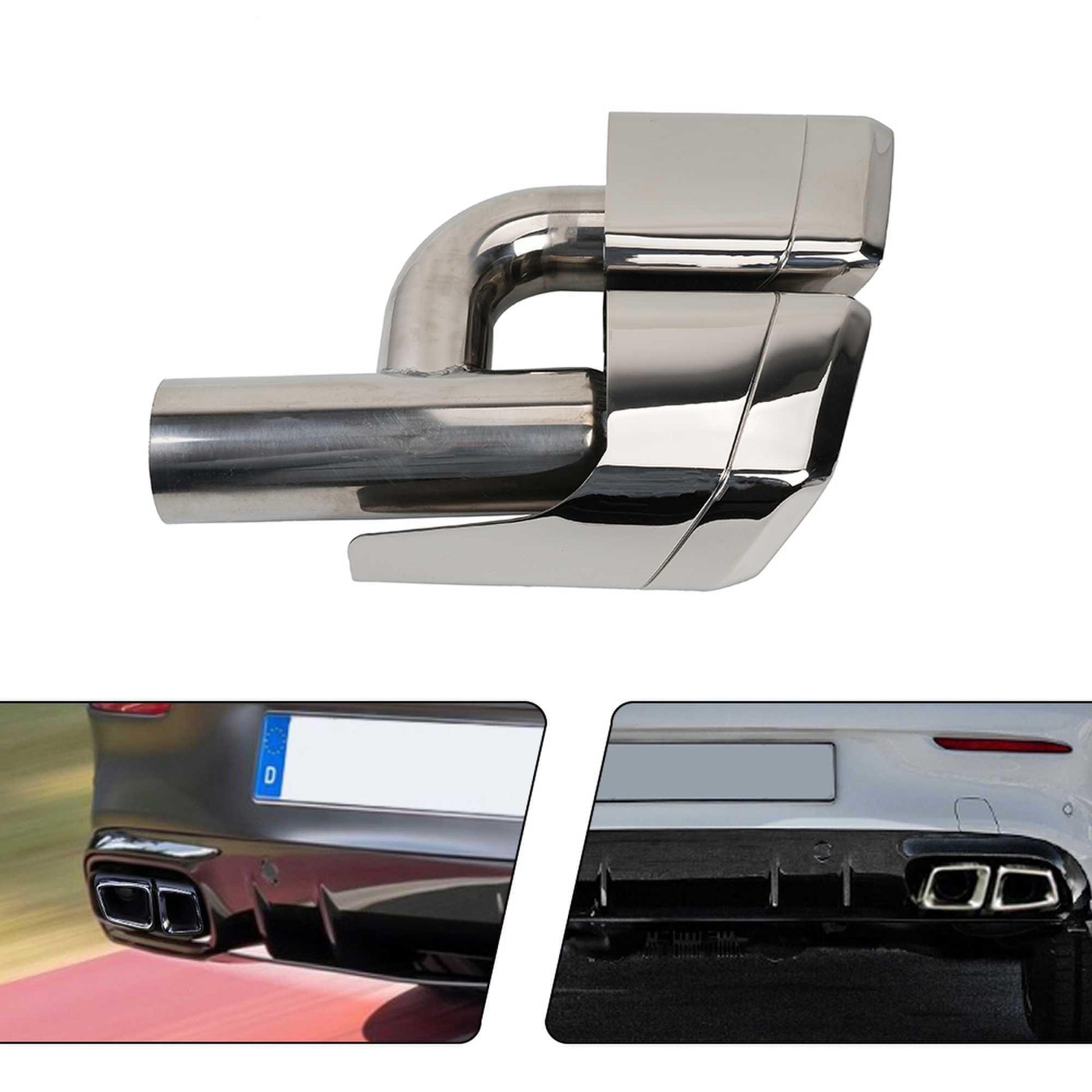 RASTP 1 Pair Auto Rear Exhaust Muffler Tips AMG Style for Mercedes Benz E Class W212 2006-2013 - RASTP