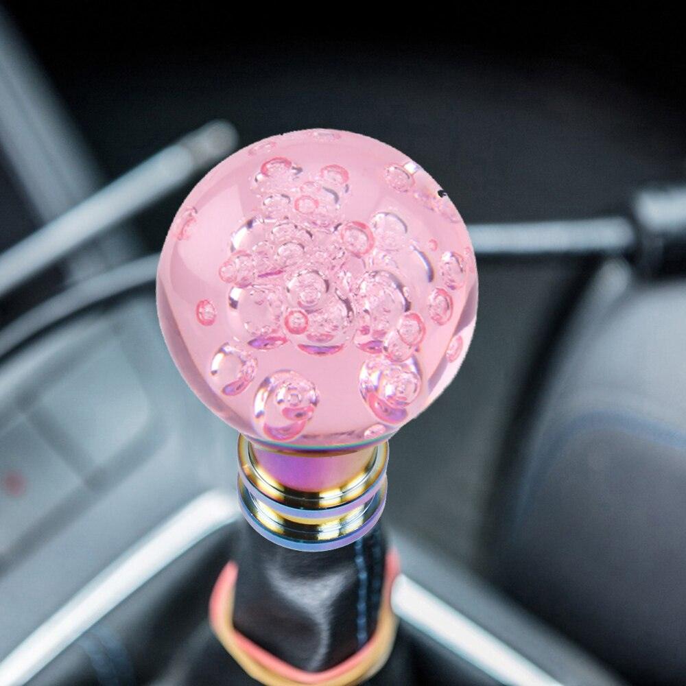 RASTP Universal Acrylic Transparent Bubble Shift Knob Car Manual Shift Lever Handle with 3 Adapters - RASTP
