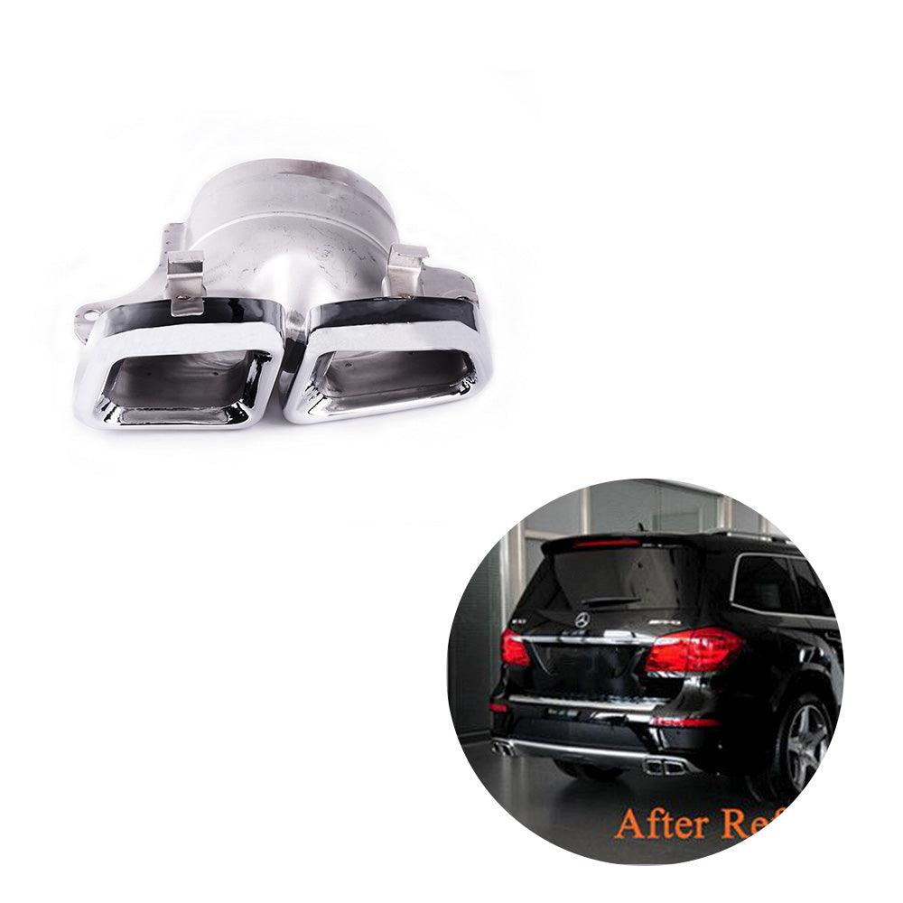 RASTP Exhaust Pipe Muffler Tail Tips 304 Stainless Steel Muffler Tip for Mercedes-Benz 14-16 ML X164 W166 GL X166 - RASTP