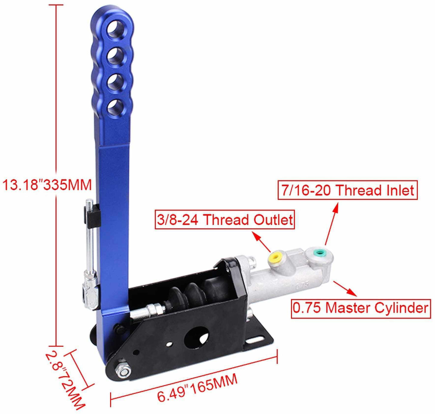 RASTP Universal Hydraulic Handbrake Adjustable E-brake Long Lever Handle Fit for Drift Track Rally Racing - RASTP