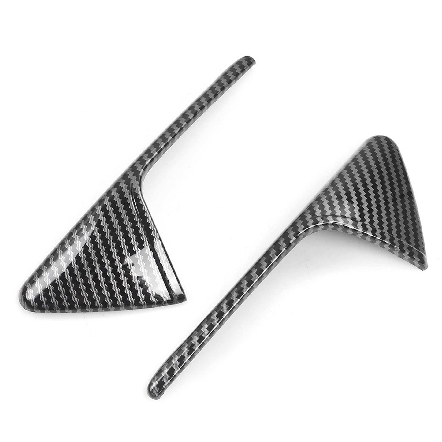 RASTP 2Pcs Carbon Fiber Style Side Camera Decoration Cover Trim for Model 3 Y 2021 - RASTP
