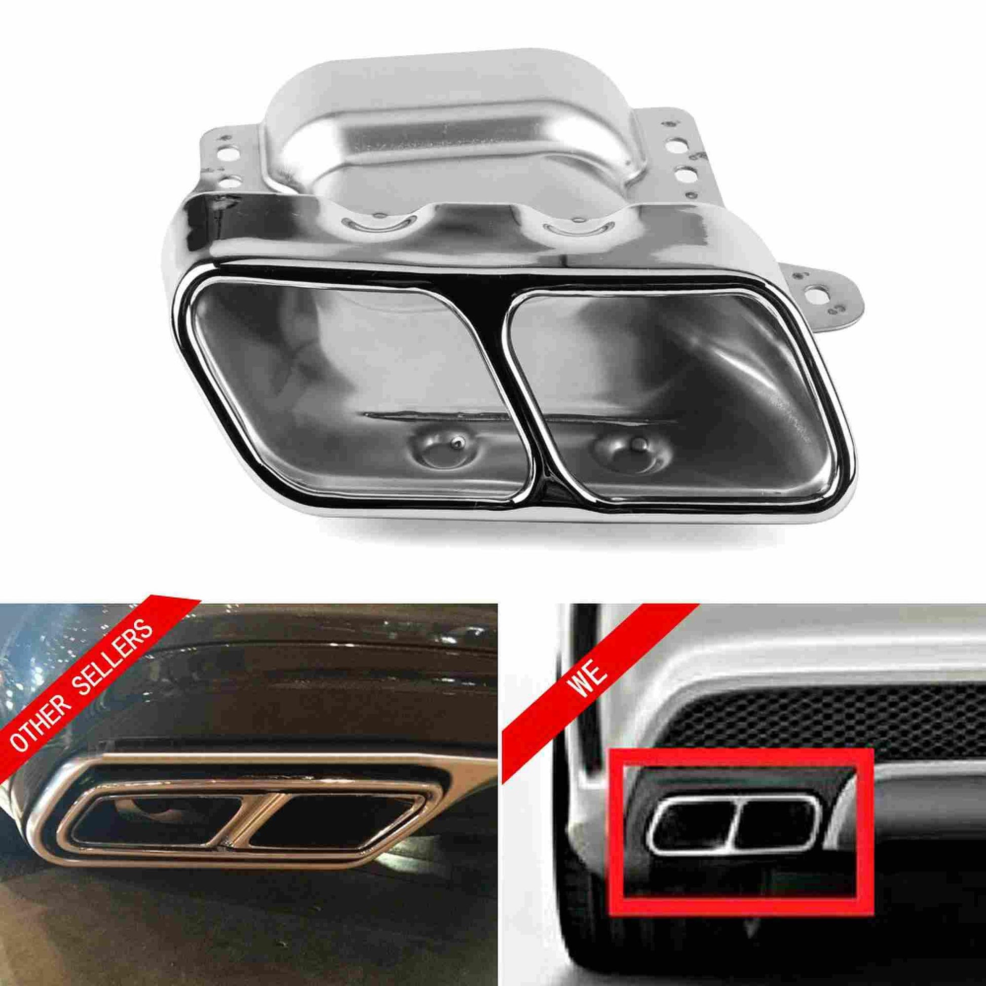 RASTP Stainless Steel Exhaust Tips Muffler Exhaust Tail Pipe for Mercedes Benz A45 W176 - RASTP