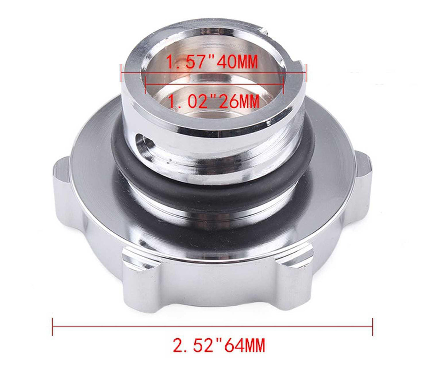 RASTP Billet Polished Aluminum Alloy Oil Filler Cap with Seal for Chevrolet Camaro Corvette LSX LS1 LS6 LS2 LS3 LS4 - RASTP