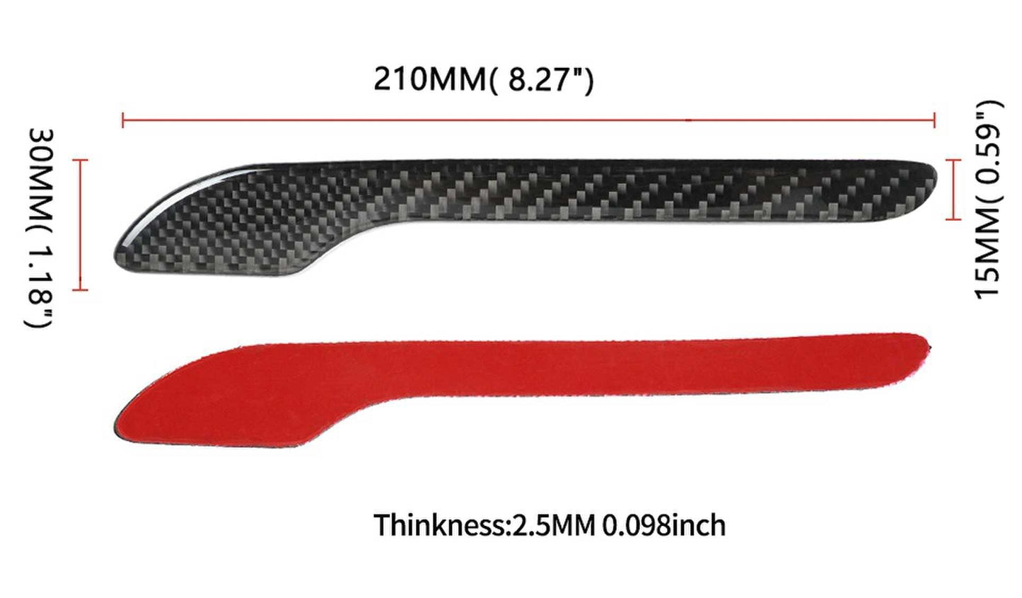 RASTP 4Pcs Carbon Fiber Door Handle Cover Protector Sticker Exterior Decoration Accessories for 2016-2023 Tesla Model 3 Y X S - RASTP