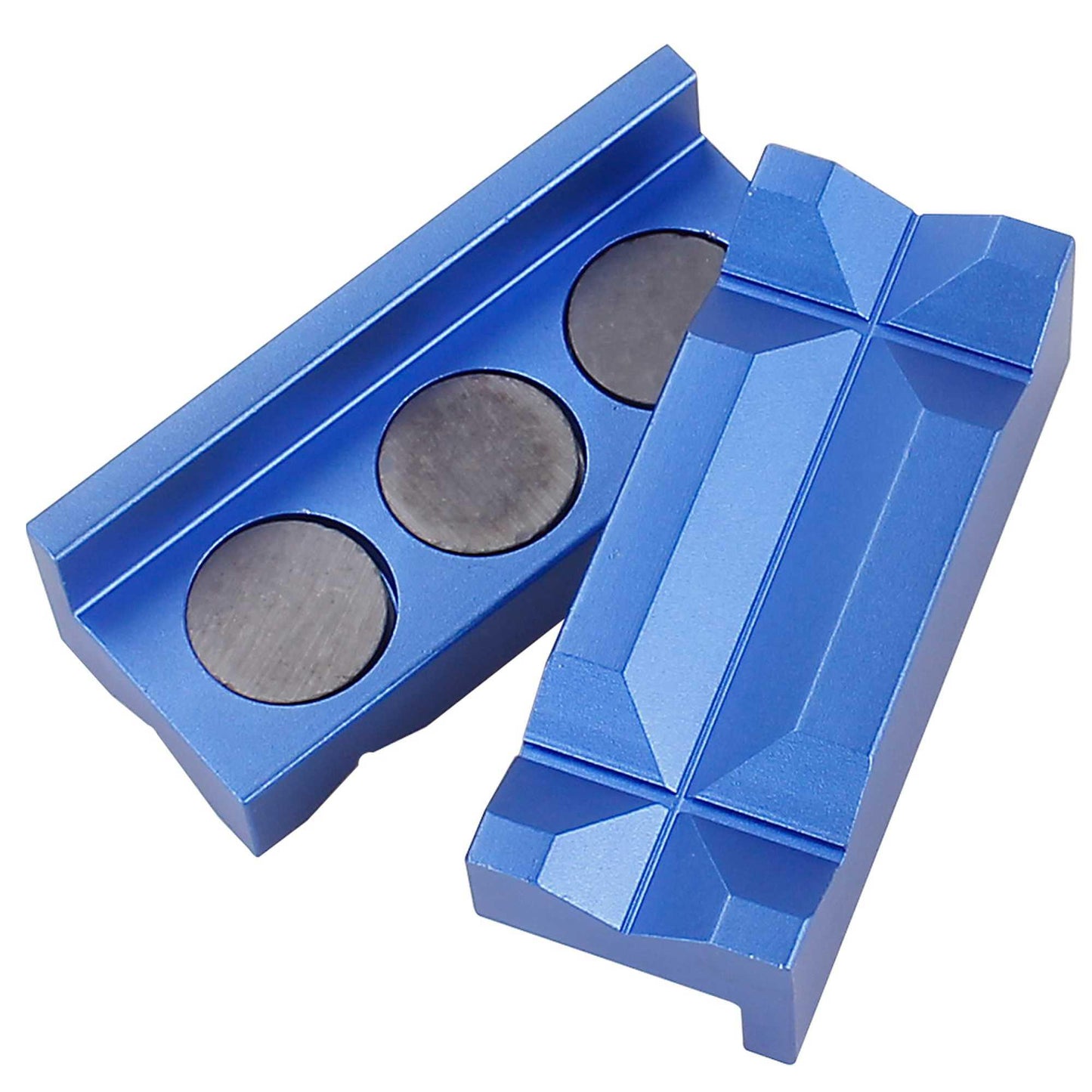 RASTP 1 Pair Aluminum Line Separator Vise Jaw Protective Inserts Magnetized for AN Fittings with Magnetic - RASTP