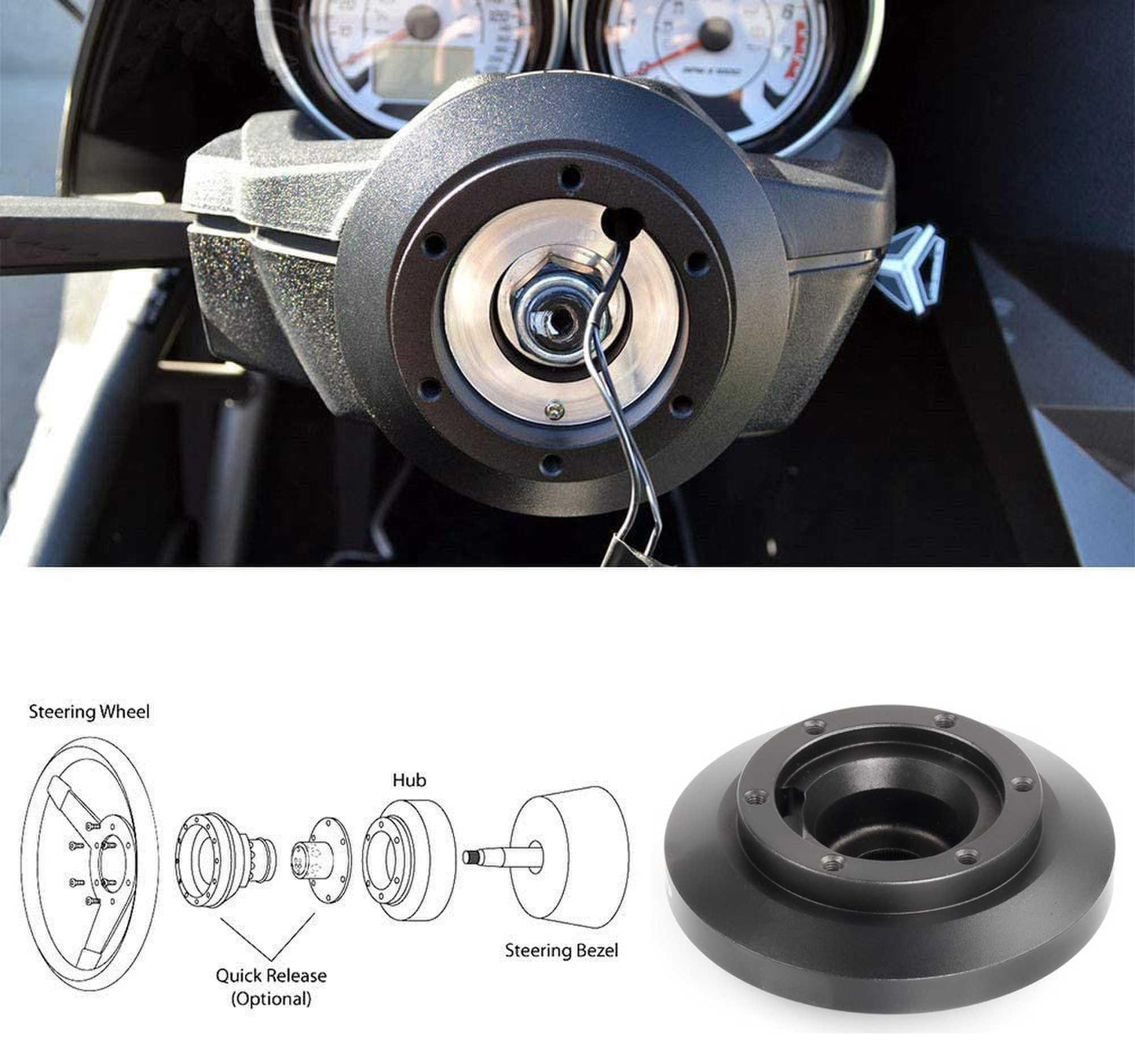 RASTP Aluminum Steering Wheel Hub Adapter for BMW 99-05 E46 3-SERIES 323i 325 328i M3 - RASTP