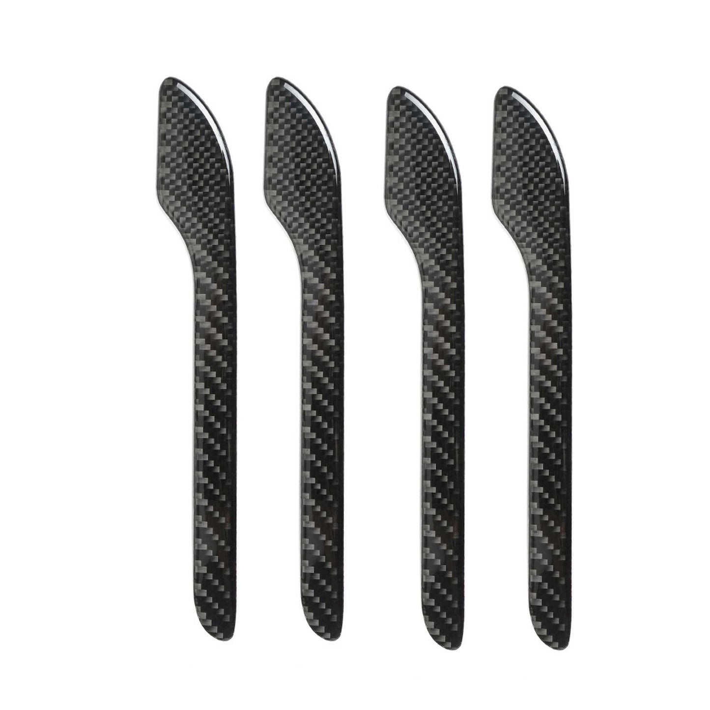 RASTP 4Pcs Carbon Fiber Door Handle Cover Protector Sticker Exterior Decoration Accessories for 2016-2023 Tesla Model 3 Y X S - RASTP