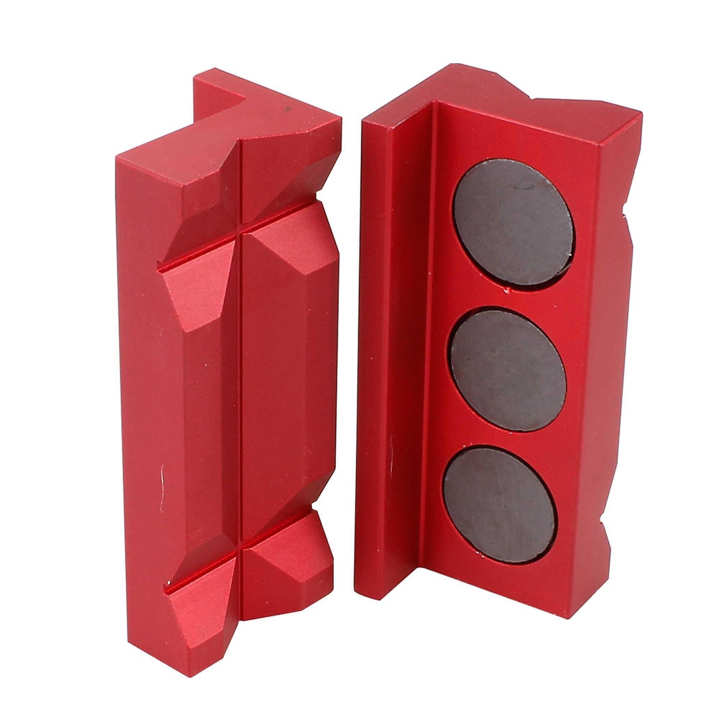 RASTP 1 Pair Aluminum Line Separator Vise Jaw Protective Inserts Magnetized for AN Fittings with Magnetic - RASTP