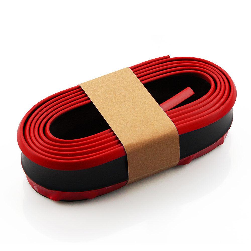 RASTP Universal 2.5m Car Bumper Lip Stickers Protector Front Bumper Lip Splitter Car Sticker Body Kits Rubber Strip - RASTP