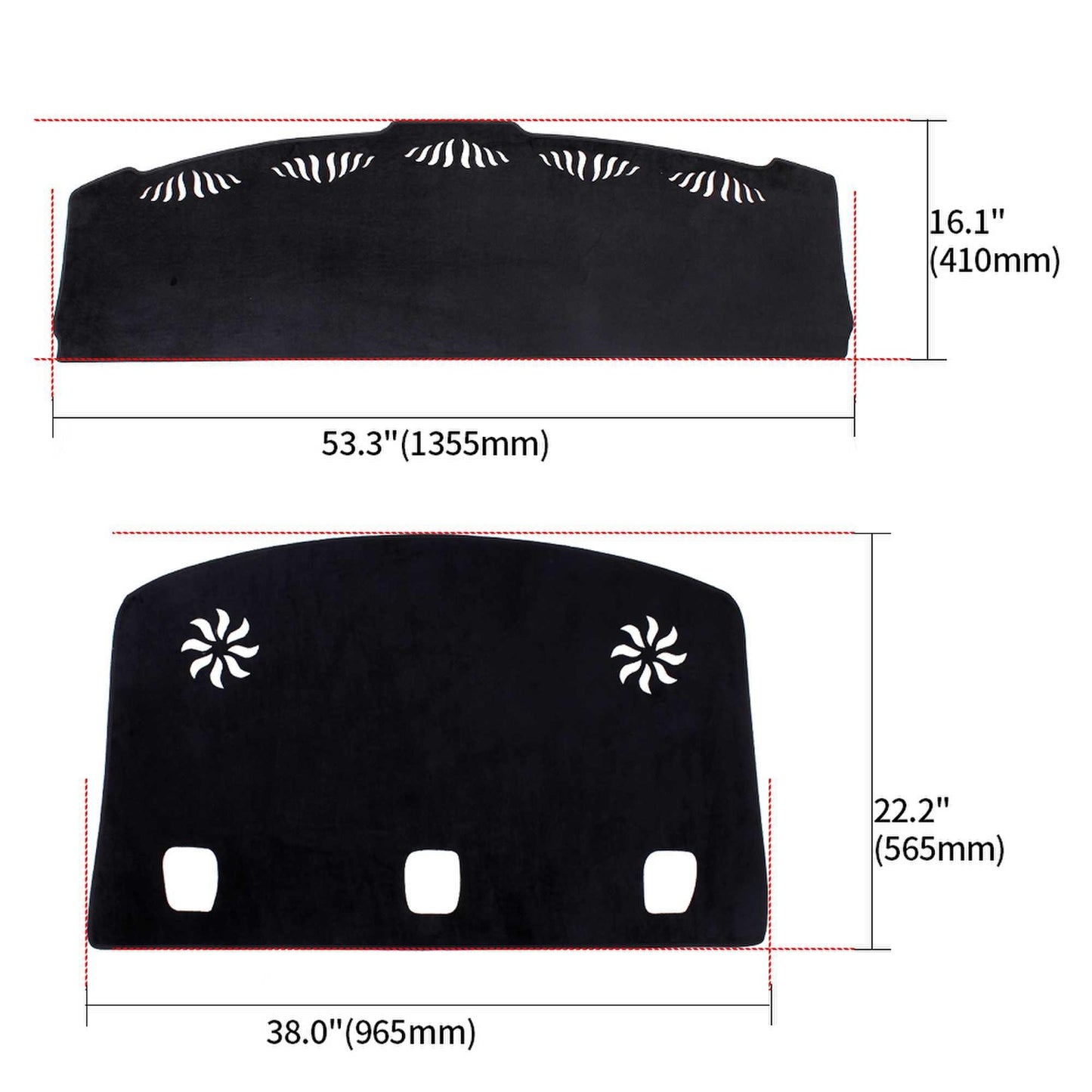 RASTP Flannel Car Dashboard Cushion Cover Sun Visor Rear Window Cover Sun Visor Mat for Tesla Model 3 - RASTP