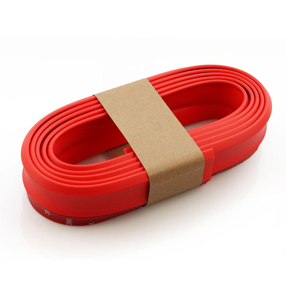 RASTP Universal 2.5m Car Bumper Lip Stickers Protector Front Bumper Lip Splitter Car Sticker Body Kits Rubber Strip - RASTP