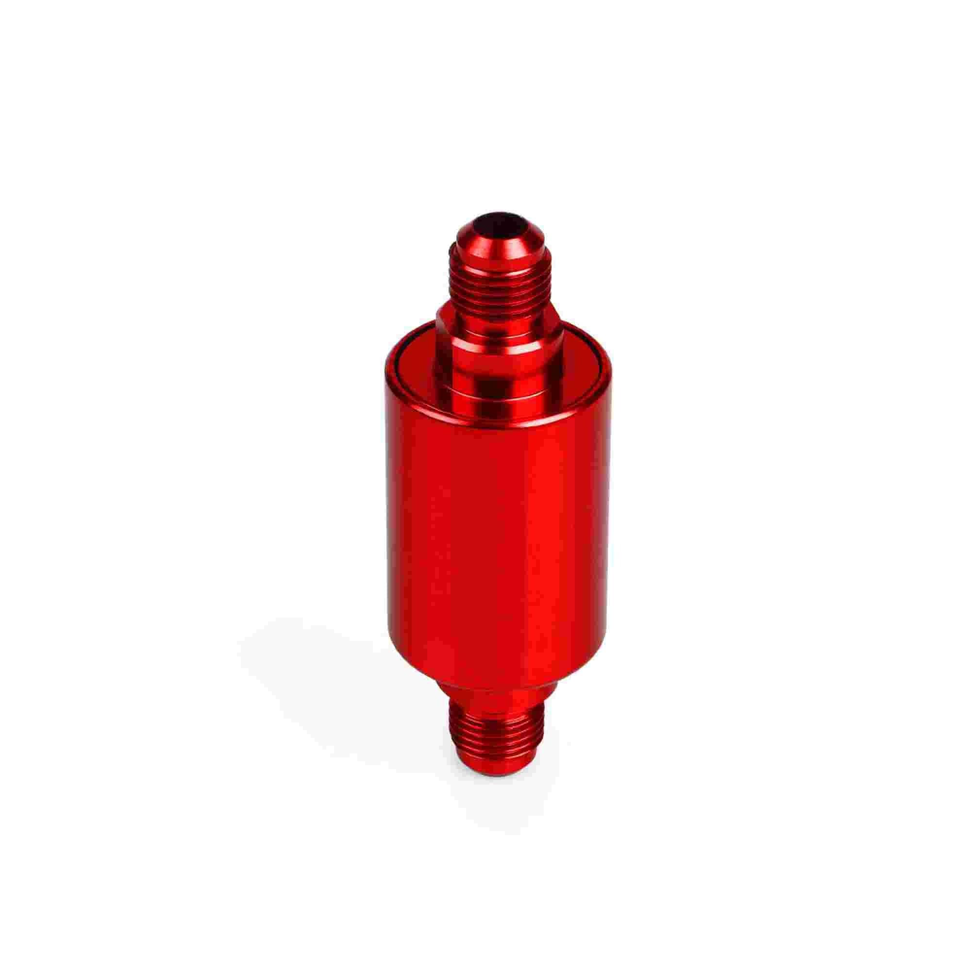 6inch In-Line Red Fuel Filter Cylindrical Aluminum - Foto 10