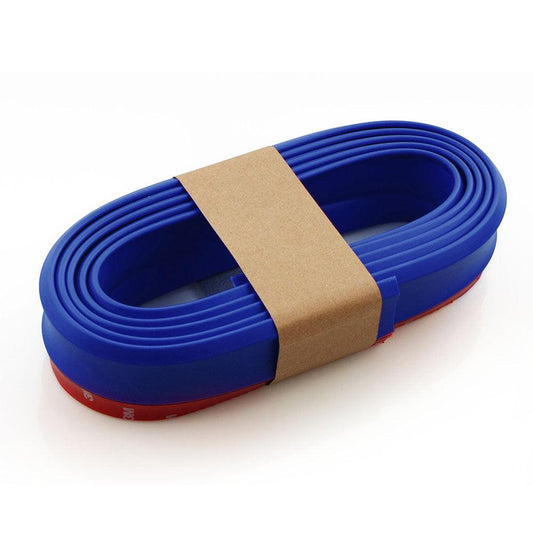 RASTP Universal 2.5m Car Bumper Lip Stickers Protector Front Bumper Lip Splitter Car Sticker Body Kits Rubber Strip - RASTP