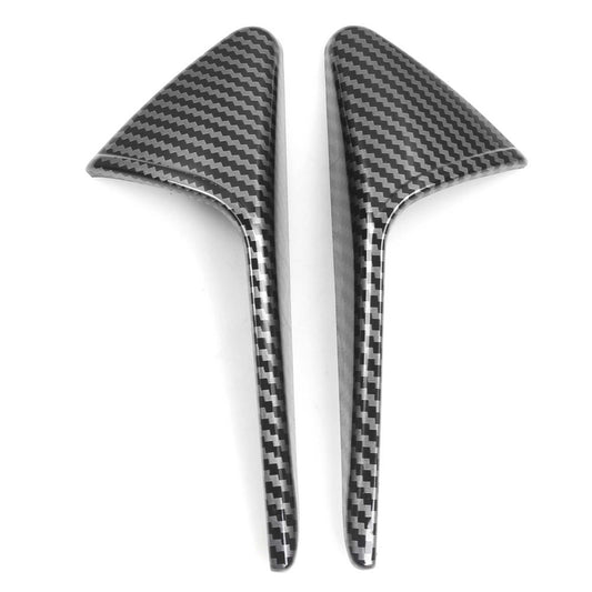 RASTP 2Pcs Carbon Fiber Style Side Camera Decoration Cover Trim for Model 3 Y 2021 - RASTP