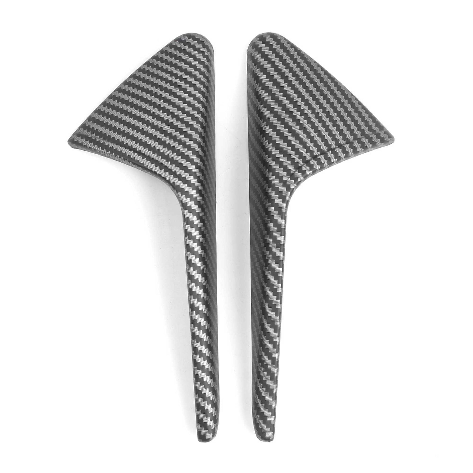 RASTP 2Pcs Carbon Fiber Style Side Camera Decoration Cover Trim for Model 3 Y 2021 - RASTP