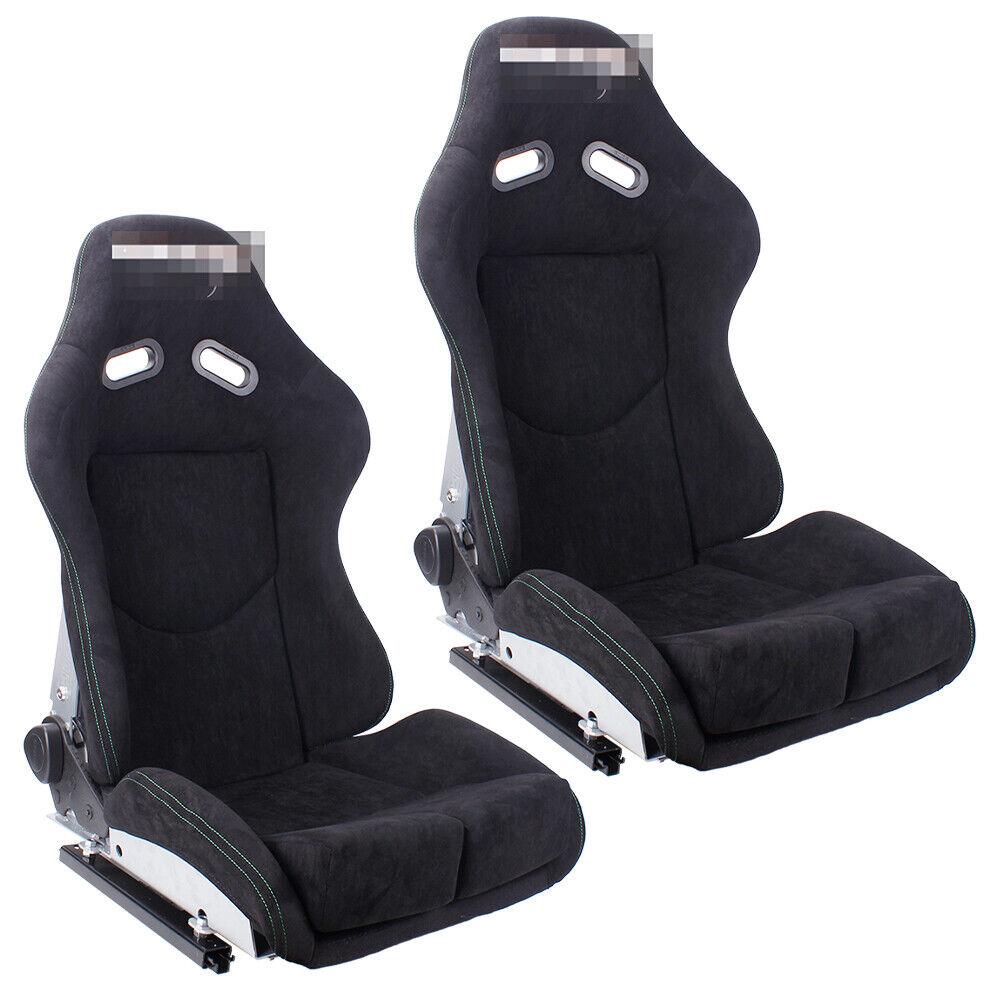 RASTP Universal 2Pcs Adjustable Backrest Racing Seat & Real Carbon Fiber Shell - RASTP