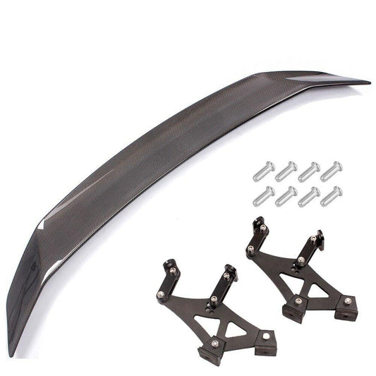 RASTP 53 Inch Sport Carbon Fiber Trunk Lid Spoiler & Tail Bracket for Honda & Tesla Model 3 - RASTP