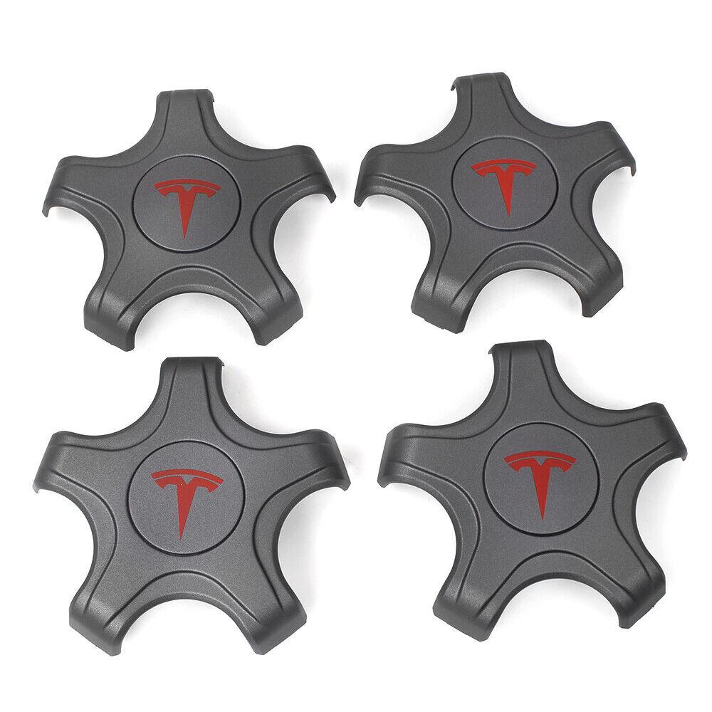 RASTP 4Pcs Carbon Fiber Tesla Model 3 Wheel Center Hub Caps - RASTP