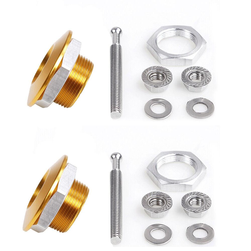 RASTP 2Pcs Push Button Quick Release Hood Bonnet Pins Lock Clip Car Bumper Latch Kit - RASTP