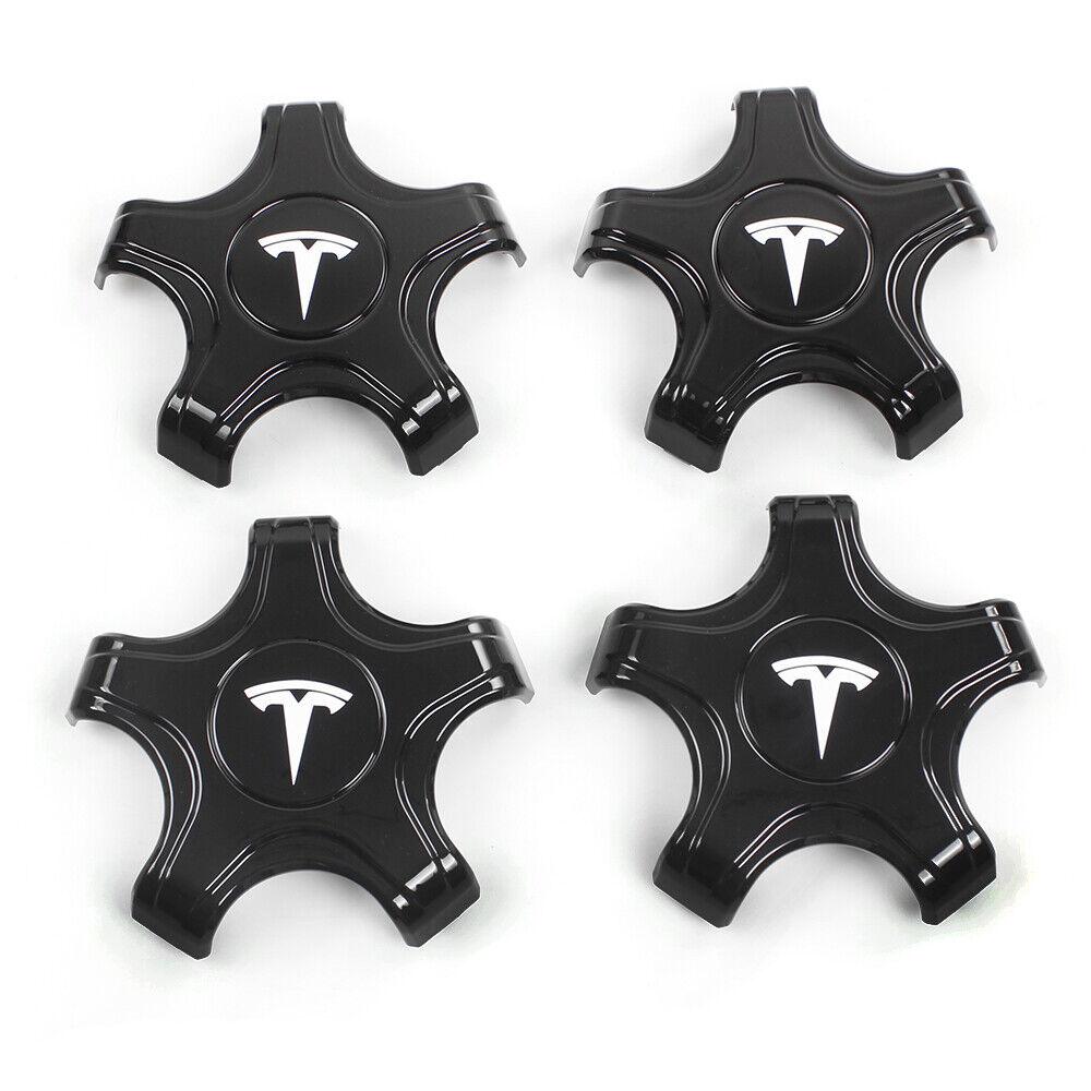 RASTP 4Pcs Carbon Fiber Tesla Model 3 Wheel Center Hub Caps - RASTP