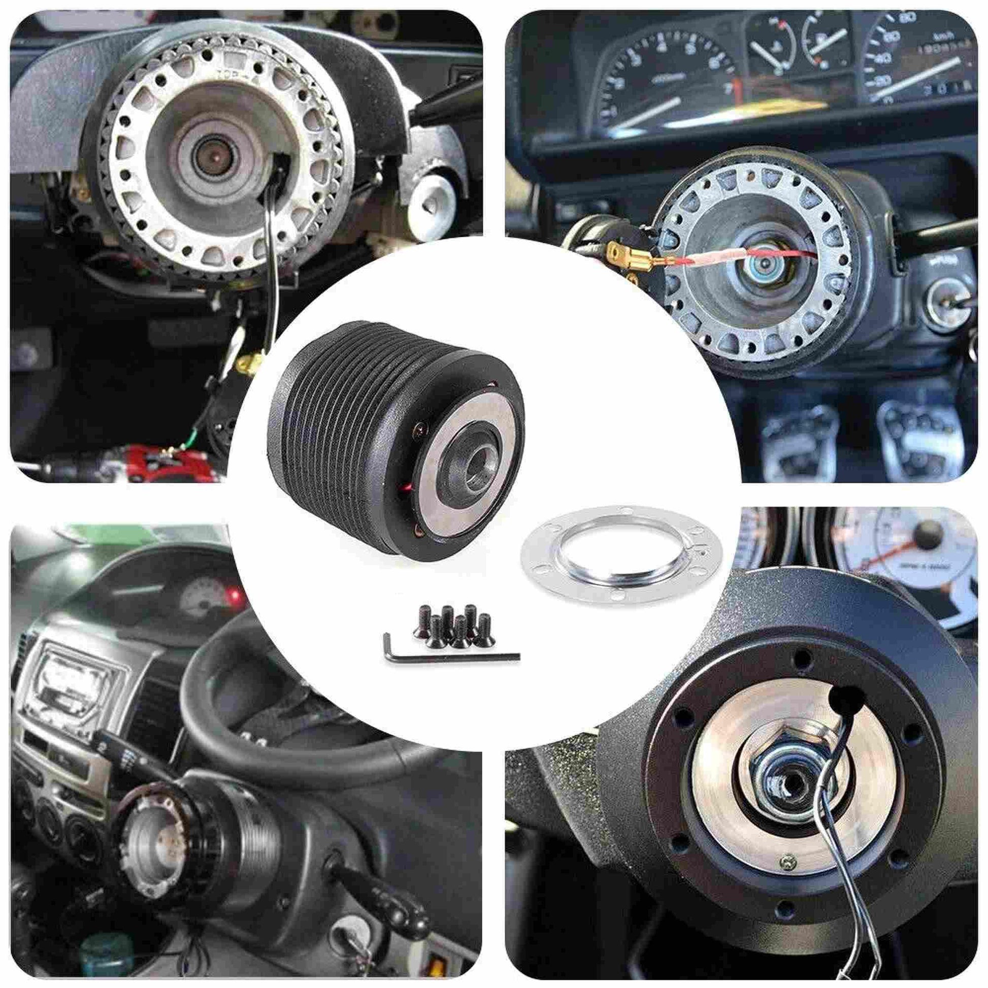 RASTP Aluminum Steering Wheel 6 Hole Hub Adapter for 84-04 Mustang Non-Gt JDM Boss Kit - RASTP