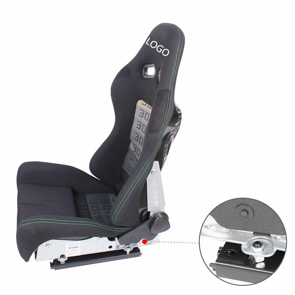 RASTP Universal Seats Adjustable Racing Seats+Adjustable Slider+Back Cushion - RASTP