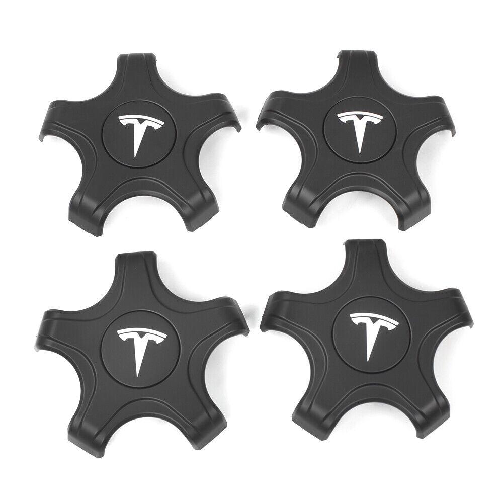 RASTP 4Pcs Carbon Fiber Tesla Model 3 Wheel Center Hub Caps - RASTP