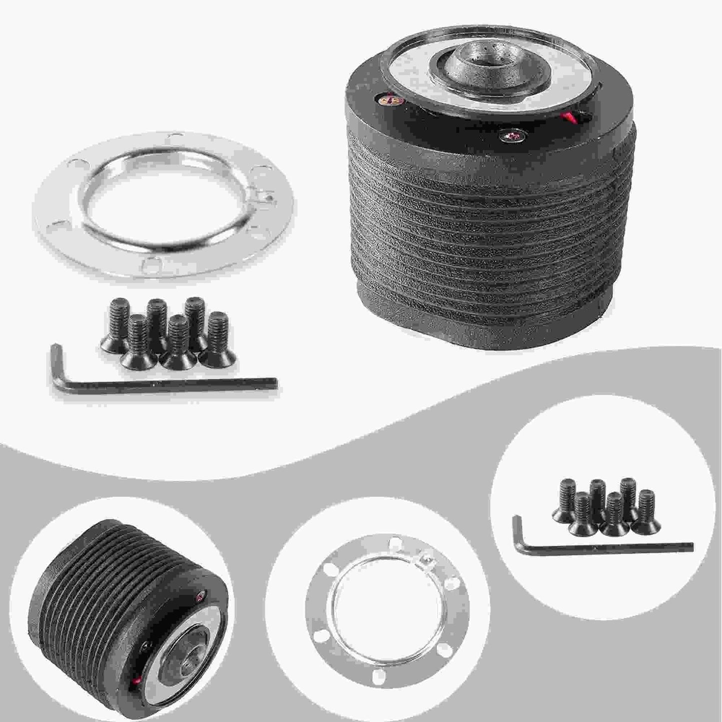 RASTP Aluminum Steering Wheel 6 Hole Hub Adapter for 84-04 Mustang Non-Gt JDM Boss Kit - RASTP
