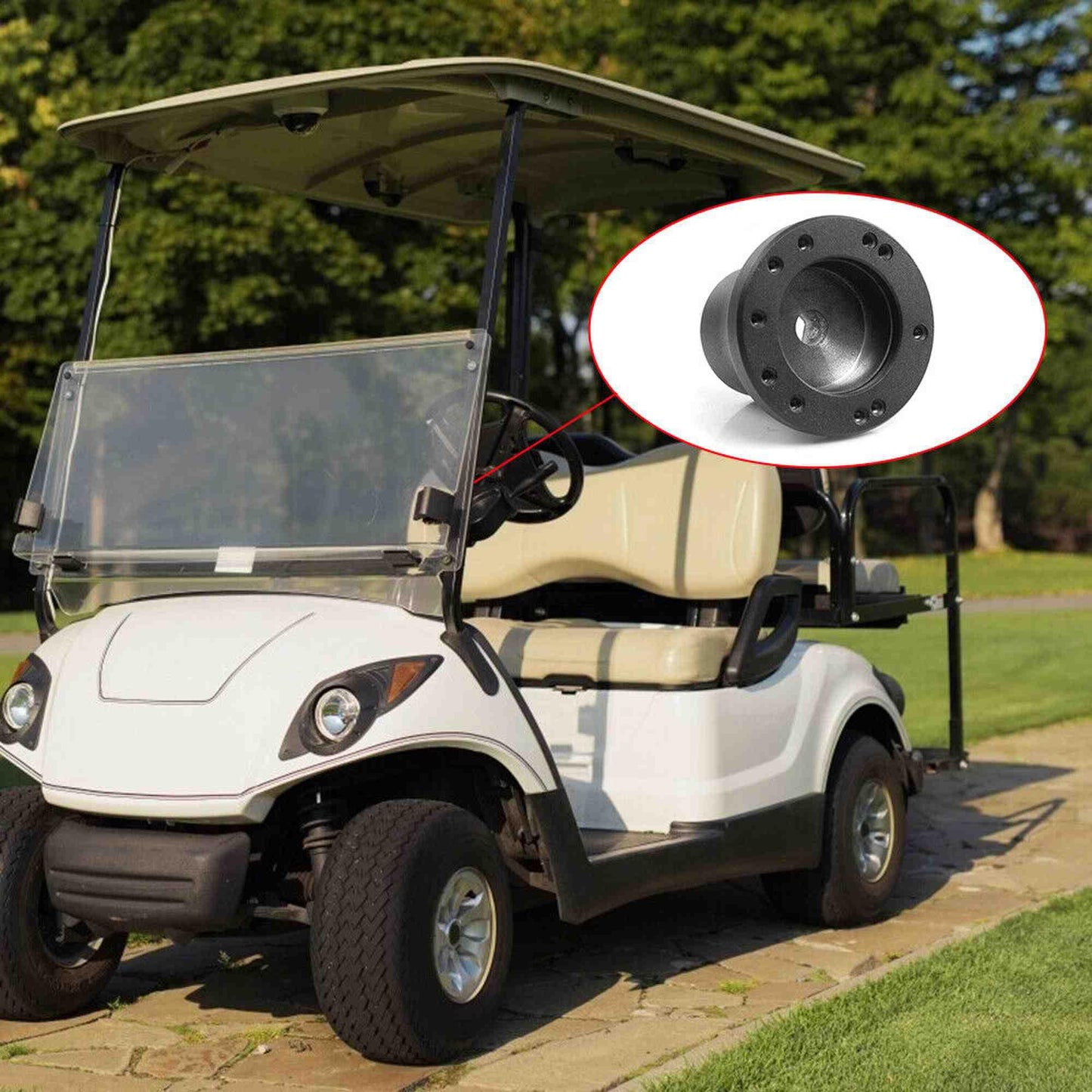 RASTP Steering Wheel Hub Adapter 5/6 Hole for Yamaha Golf Carts - RASTP