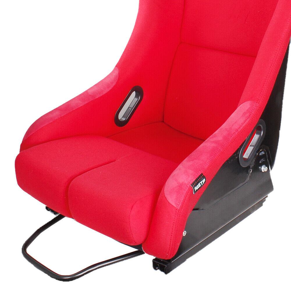 RASTP Large Universal Fiber Glass Bucket Rucket Racing Seat with Stainless Bracket Mount - RASTP