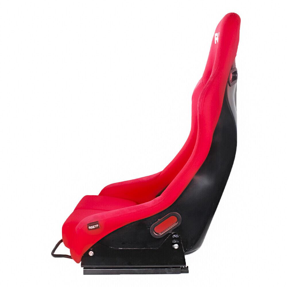 RASTP Large Universal Fiber Glass Bucket Rucket Racing Seat with Stainless Bracket Mount - RASTP