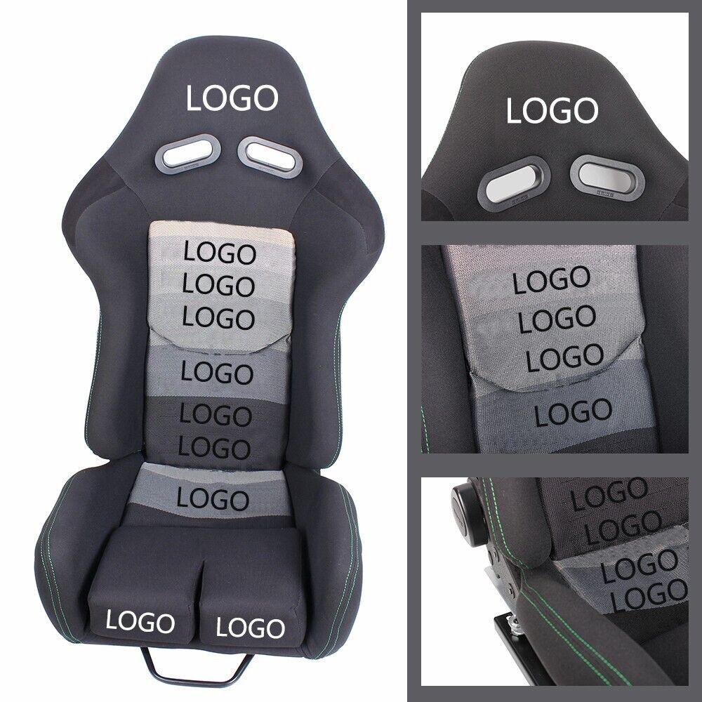 RASTP Universal Seats Adjustable Racing Seats+Adjustable Slider+Back Cushion - RASTP
