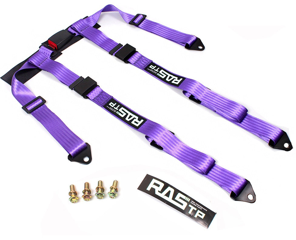 RASTP 4 Point UTV Seat Belt Go Kart Harness 2 Inch Straps EZ Buckle