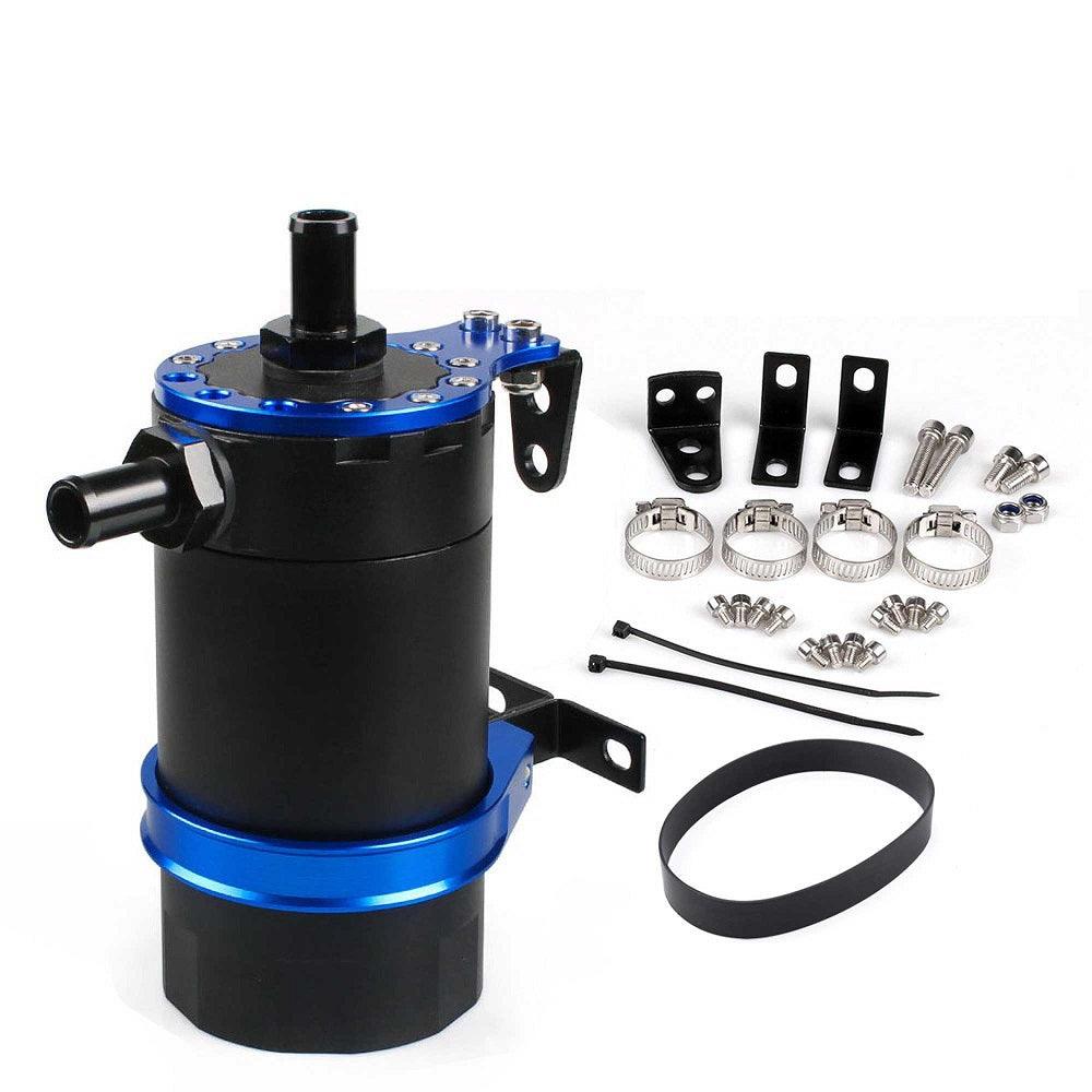 RASTP Round Oil Tank Baffled Aluminum Oil Catch Can Resevoir Tank Kit Car Racing - RASTP