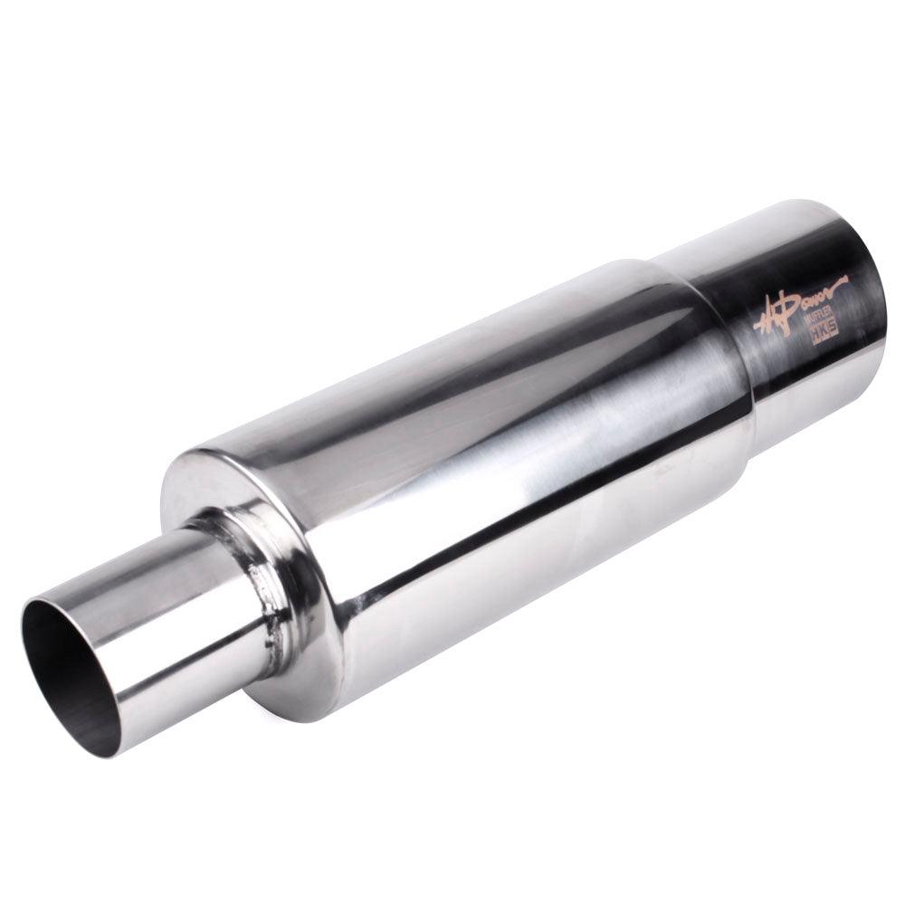 RASTP Universal Exhaust Muffler Stainless Steel Exhaust Tip 2 inch Inlet Burnt Exhaust Muffler - RASTP