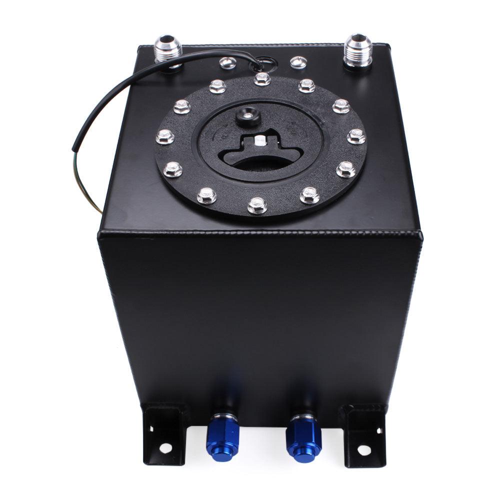 RASTP 2.5 Gallon/10L Performance Polished Aluminum Fuel Cell Tank with Level Sender - RASTP