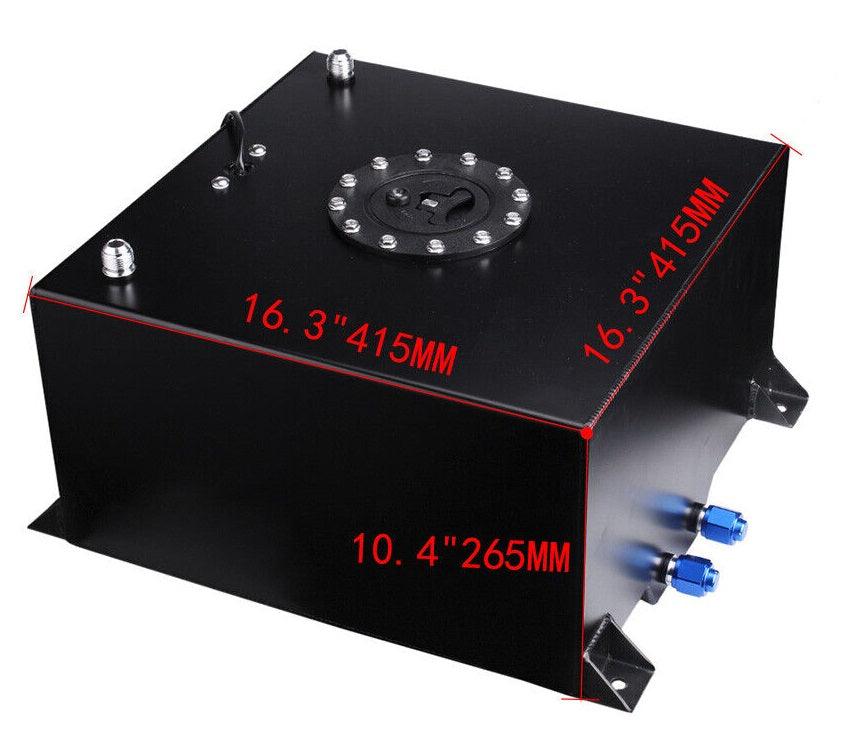 RASTP 10 Gallon/40L Performance Polished Aluminum Fuel Cell Tank with Level Sender - RASTP