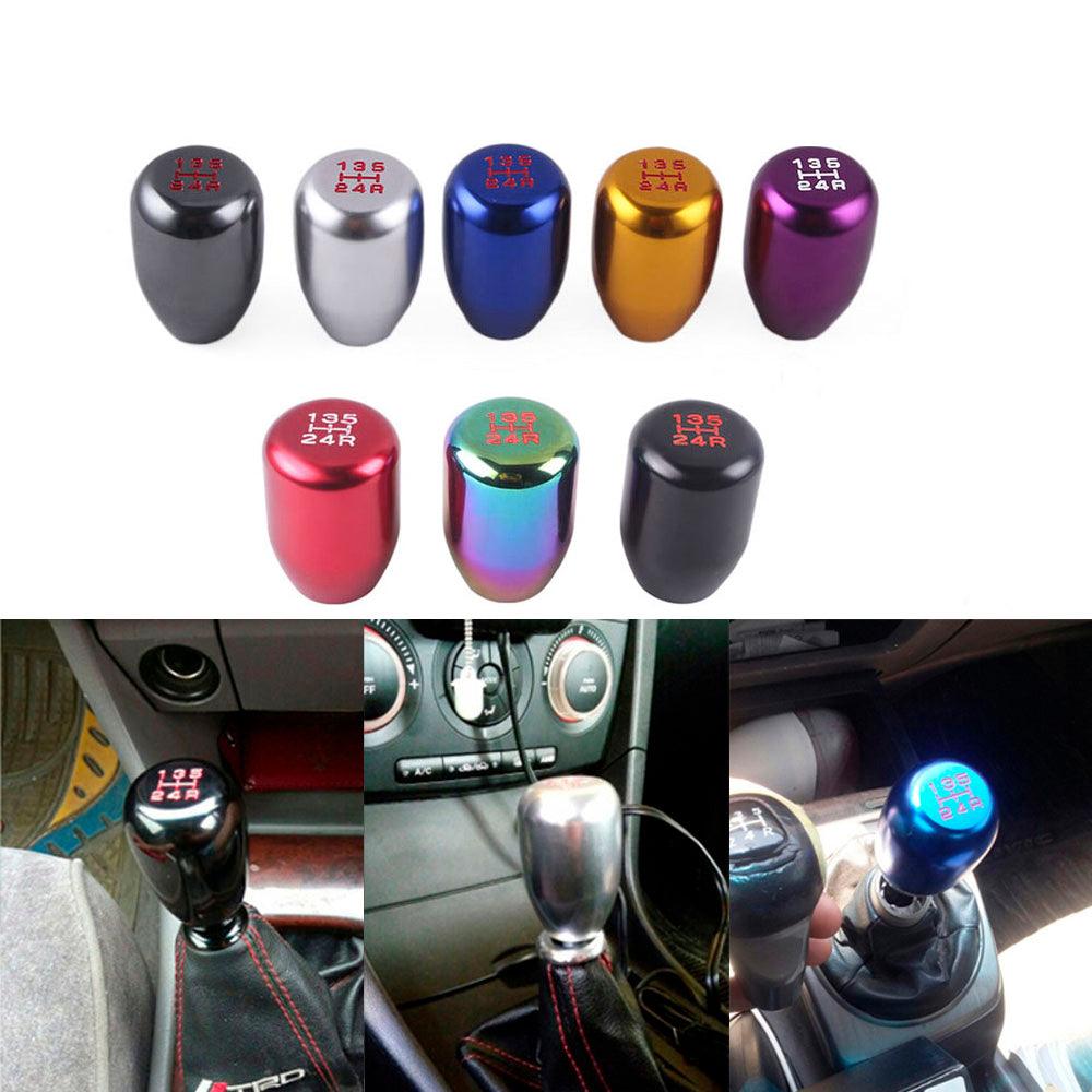 RASTP Universal 5 Speed Aluminum Racing Manual Gear Stick Shift Knob with 3 Adapters - RASTP