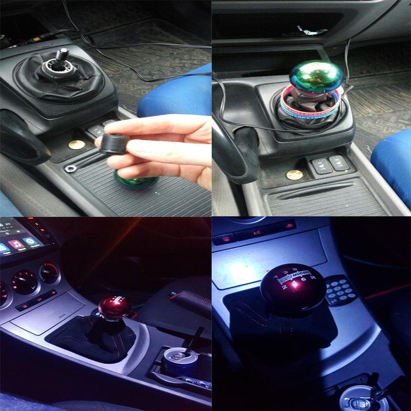 RASTP Universal Aluminum Spherical Shape Gear Shift Knob Manual Automatic with 3 Adapter - RASTP