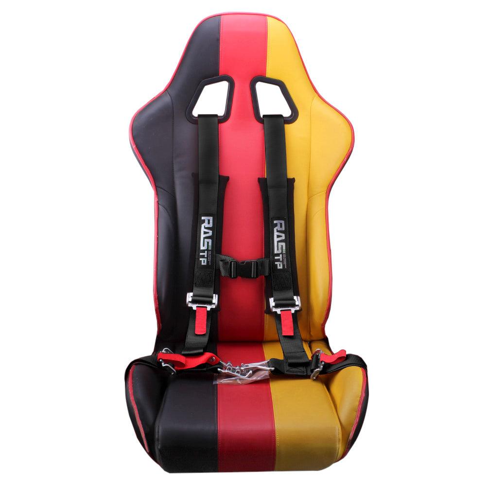 RASTP 4 Point H-Style Safety Harness Racing Seat Belt with Comfort Heavy Duty Shoulder Pads - RASTP