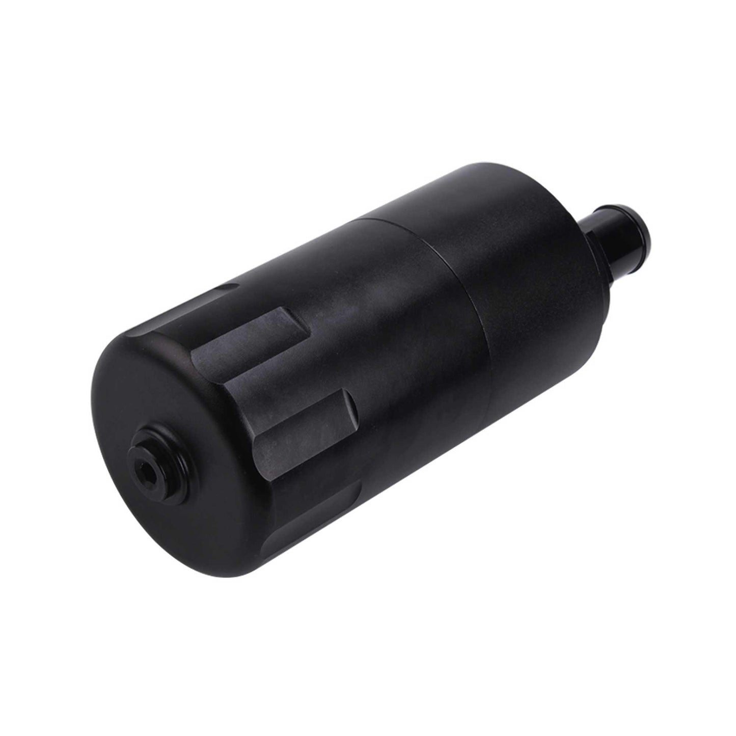 RASTP Universal 240ml Aluminum Baffled Car Oil Catch Can Tank Separator Reservoir Oil Catch Tank with Drain Valve Breather - RASTP
