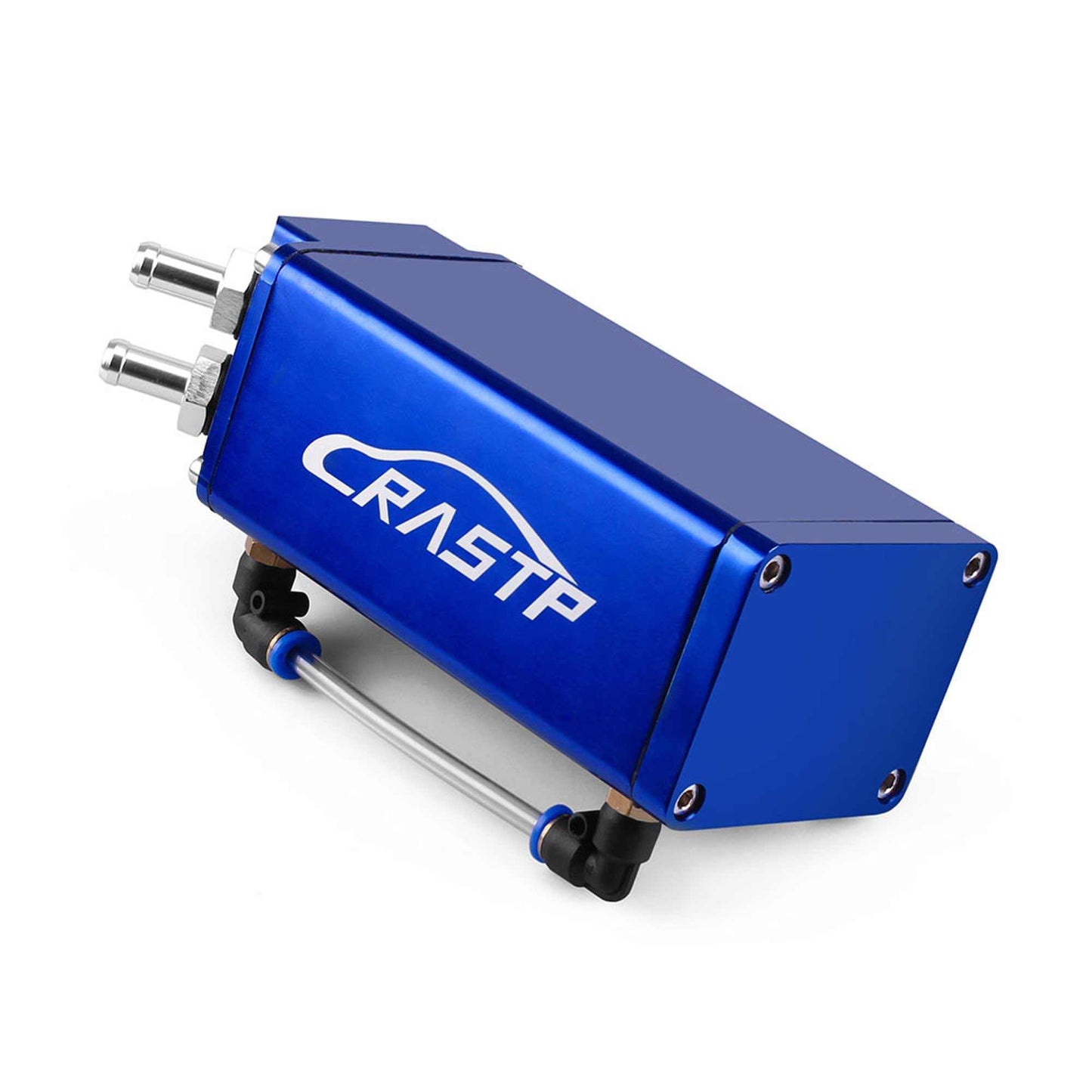 RASTP Universal Square Oil Catch Can Tank Collector Fuel Tank Reservoir Polished Oil Catch - RASTP