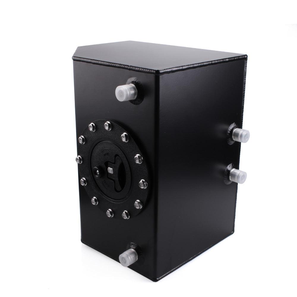 RASTP 16L/4 Gallon Lightweight Black Coated Aluminum Racing Fuel Tank - Bottom Feed - RASTP