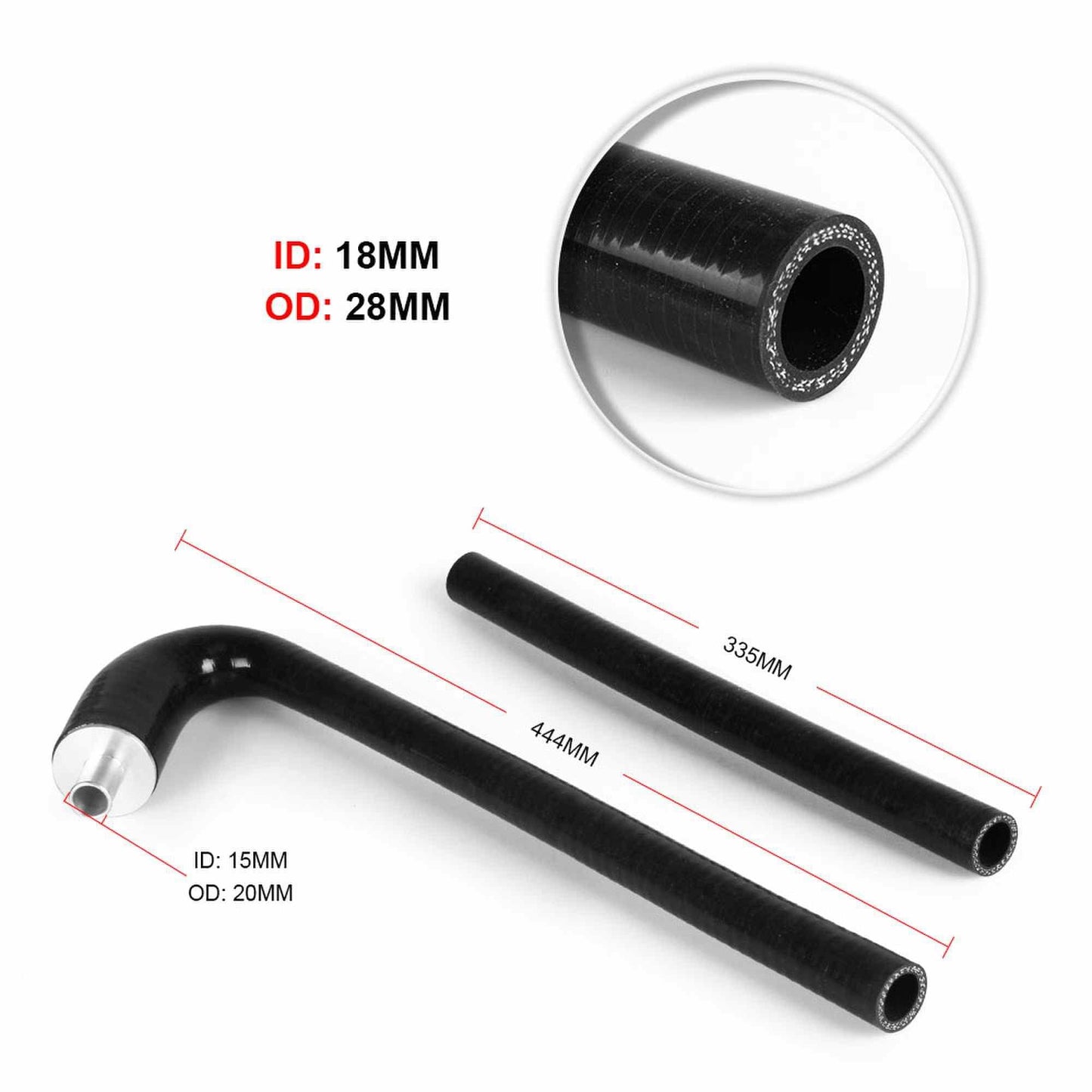 RASTP Baffled Engine Oil Water Separator Kit with Radiator Silicone Hose for BMW - RASTP