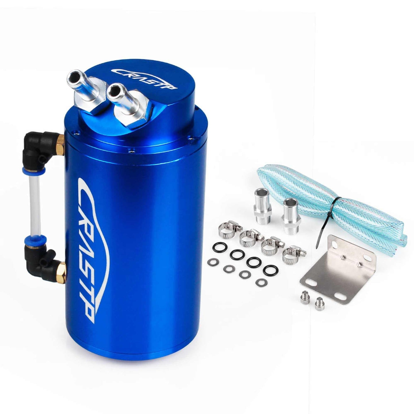 RASTP Universal Round Oil Catch Can Aluminum Reservoir Polished Oil Catch Can - RASTP